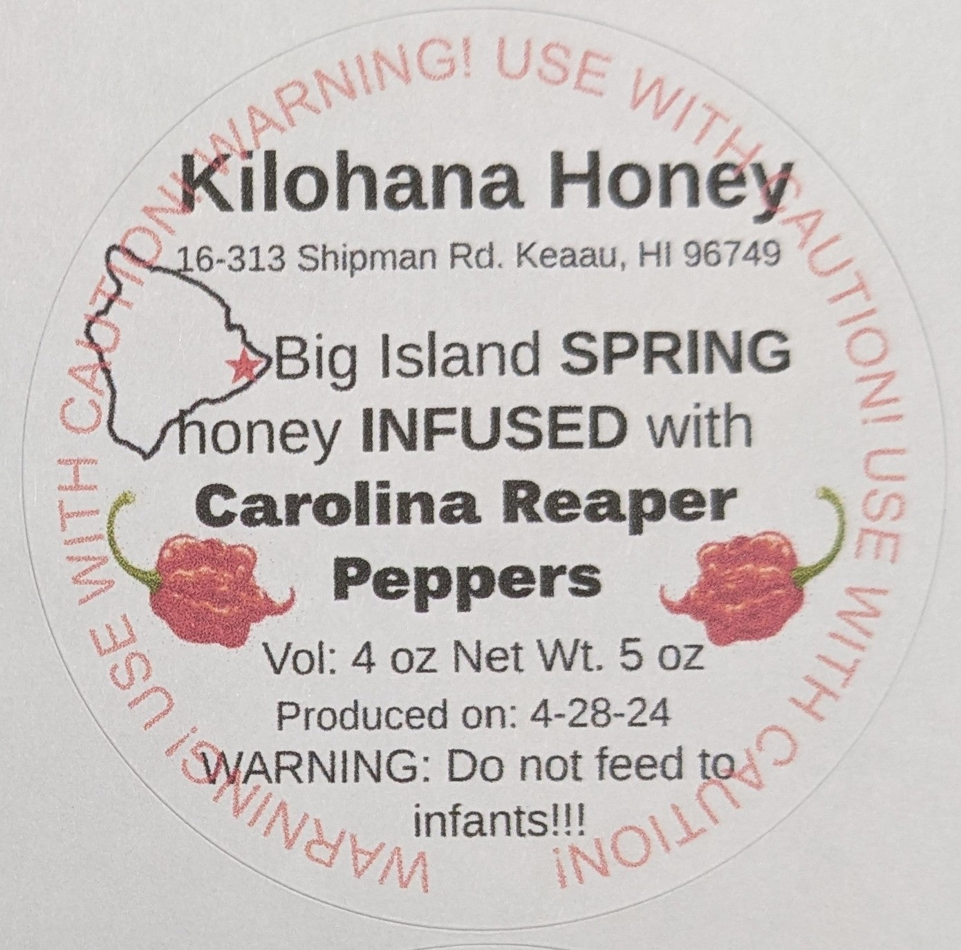 Carolina Reaper Infused Honey