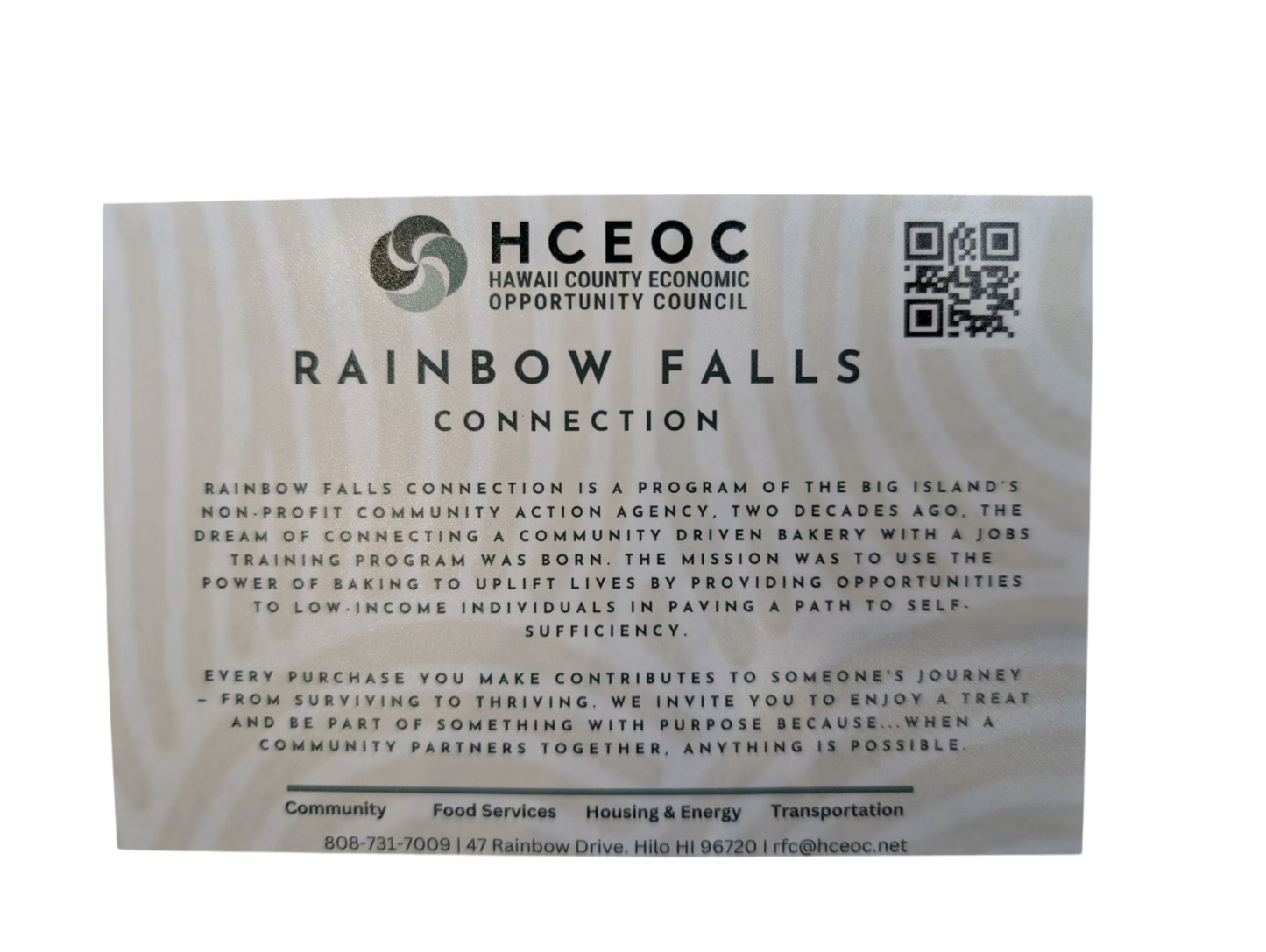 Lavosh by Rainbow Falls Connection