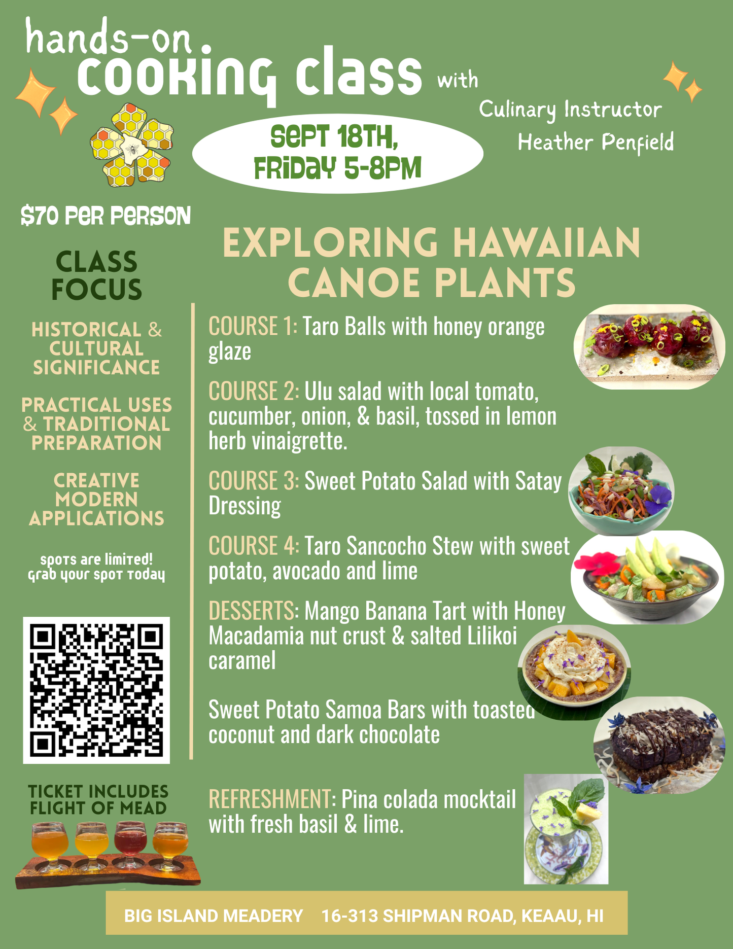Hands On Cooking Class 9-18!