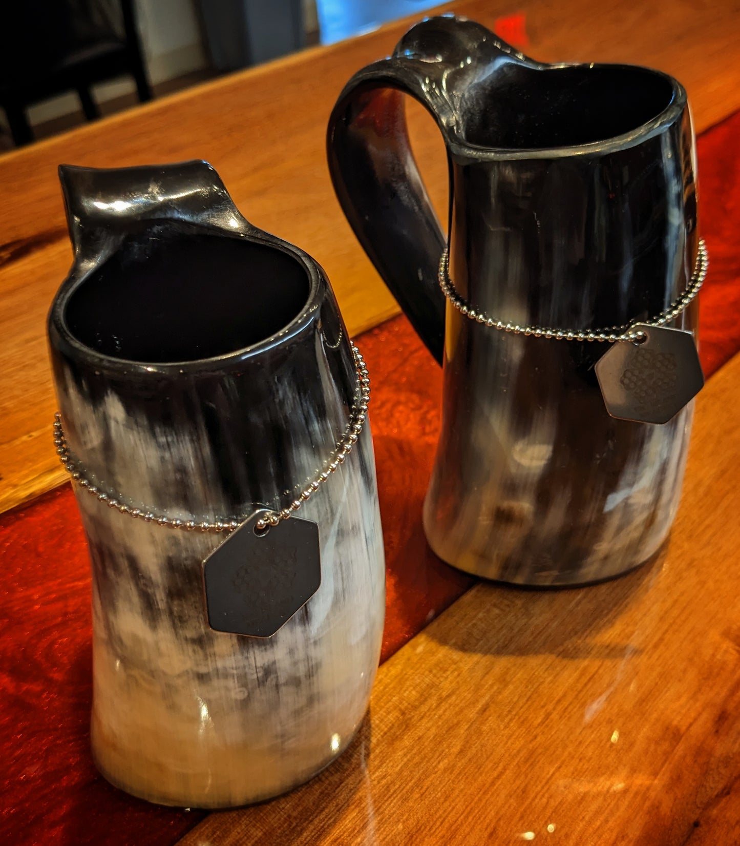 XL Mead Tankard w/ Handle 16oz Ox Horn