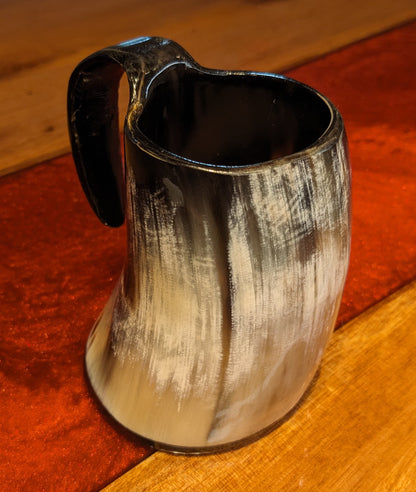 Small Mead Tankard w/ Handle 4oz Ox Horn