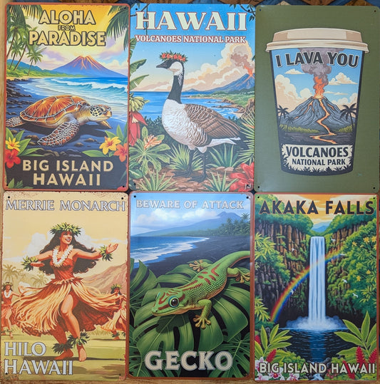 Retro Metal Signs by Jen